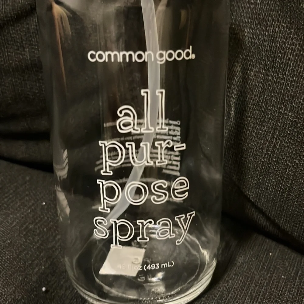 Common good all purpose spray bottle. Lavender all purpose cleaner in closet too